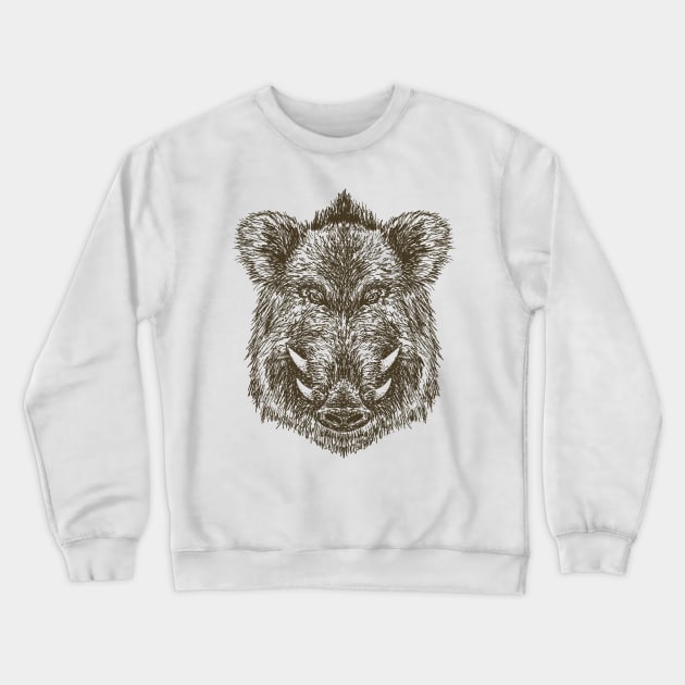 Boar Crewneck Sweatshirt by Digster